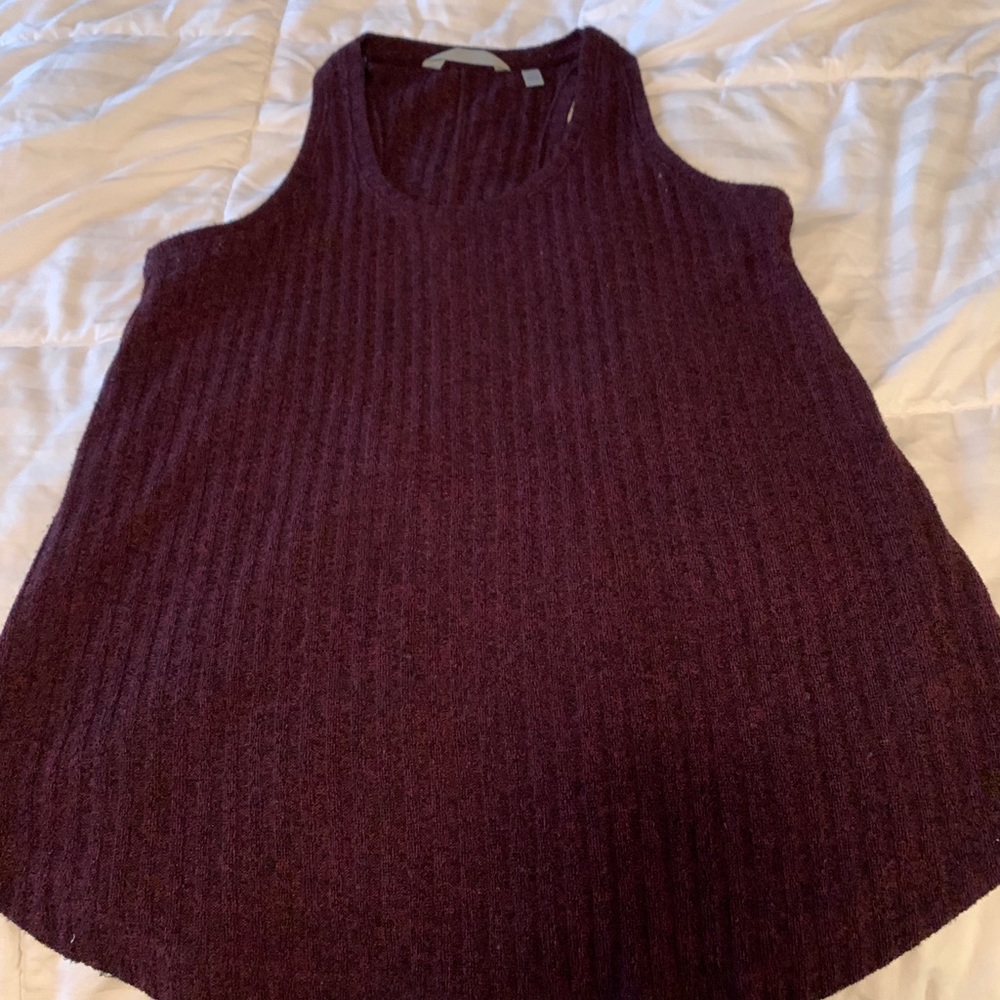 Athleta Knit Fall Tank XS Burgandy/Merlot